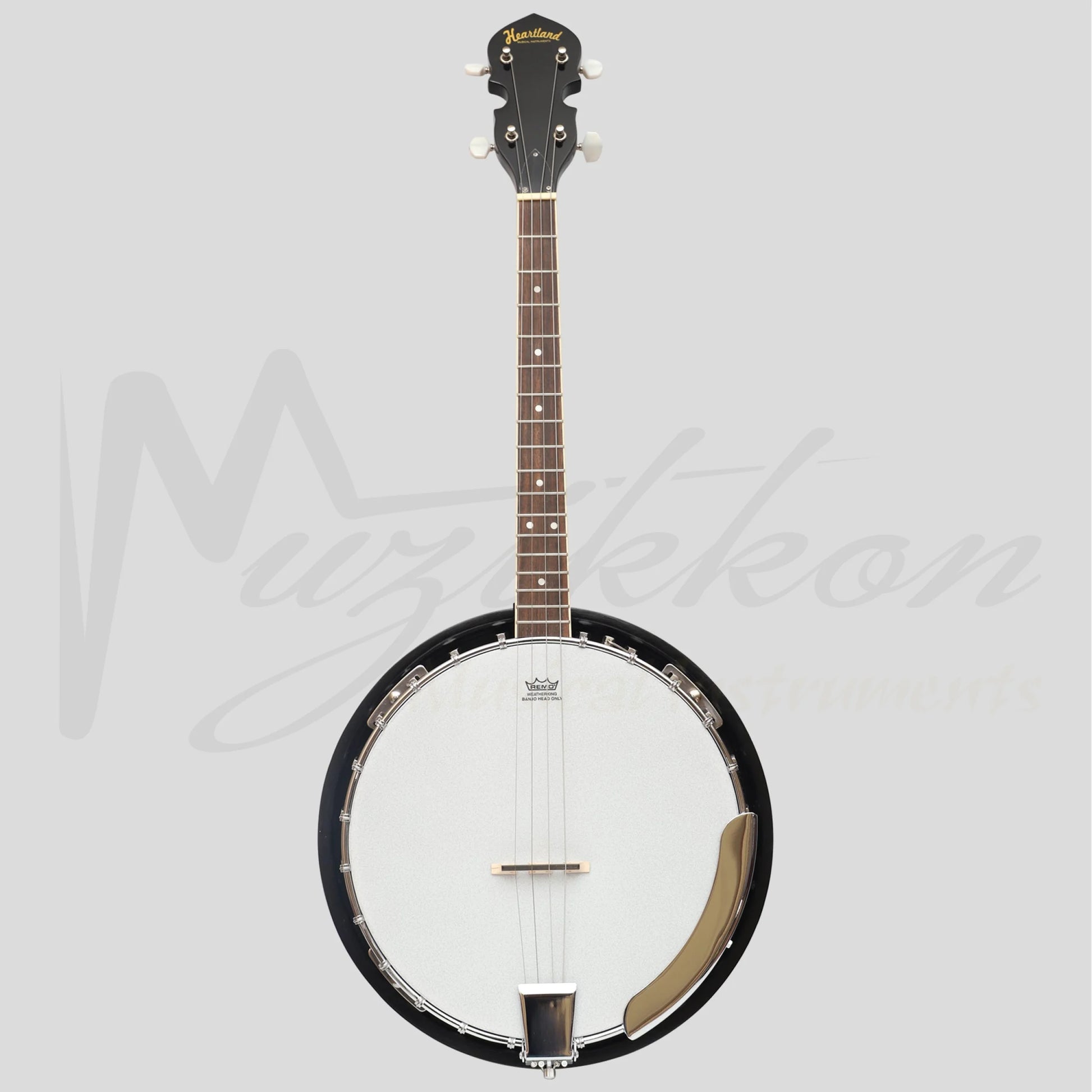 Heartland 4 String Banjo Closed Solid Back 17 Fret Left Handed Irish Tenor Short Scale