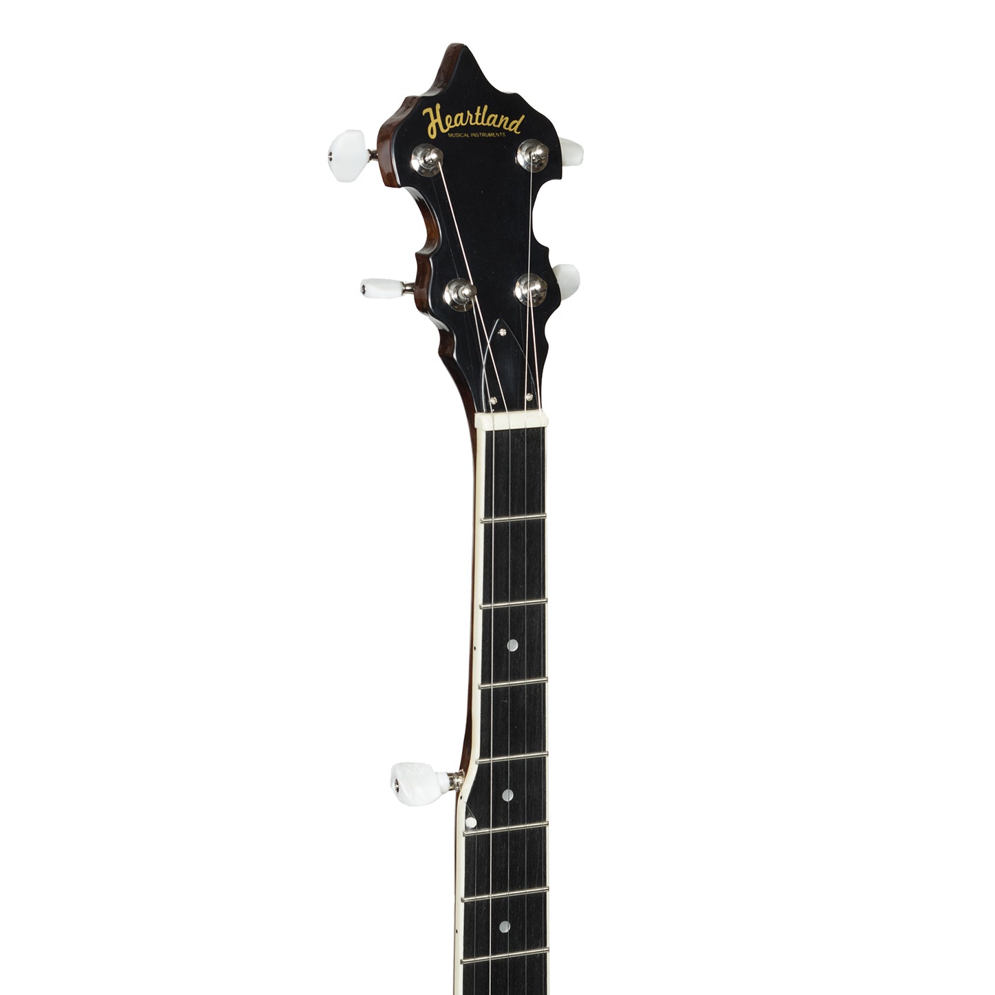 Heartland 5 String Irish Banjo 24 Bracket with Closed Solid Back and Geared 5th Tuner