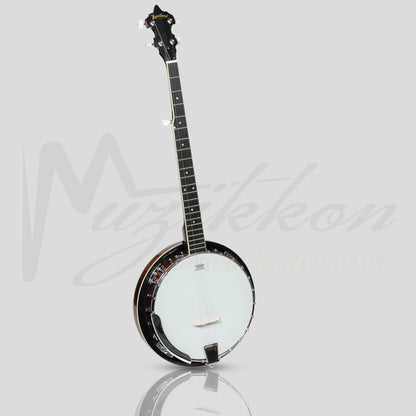 Heartland 5 String Irish Banjo 24 Bracket With Closed Solid Back And Geared 5Th Tuner