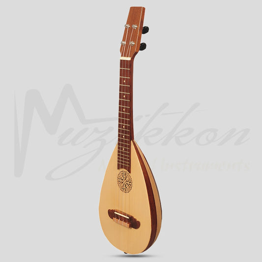 Heartland Baroque Ukulele 4 String Baritone Variegated Rosewood And Lacewood
