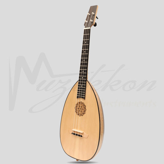 Heartland Baroque Ukulele 4 String Baritone Variegated Walnut And Lacewood