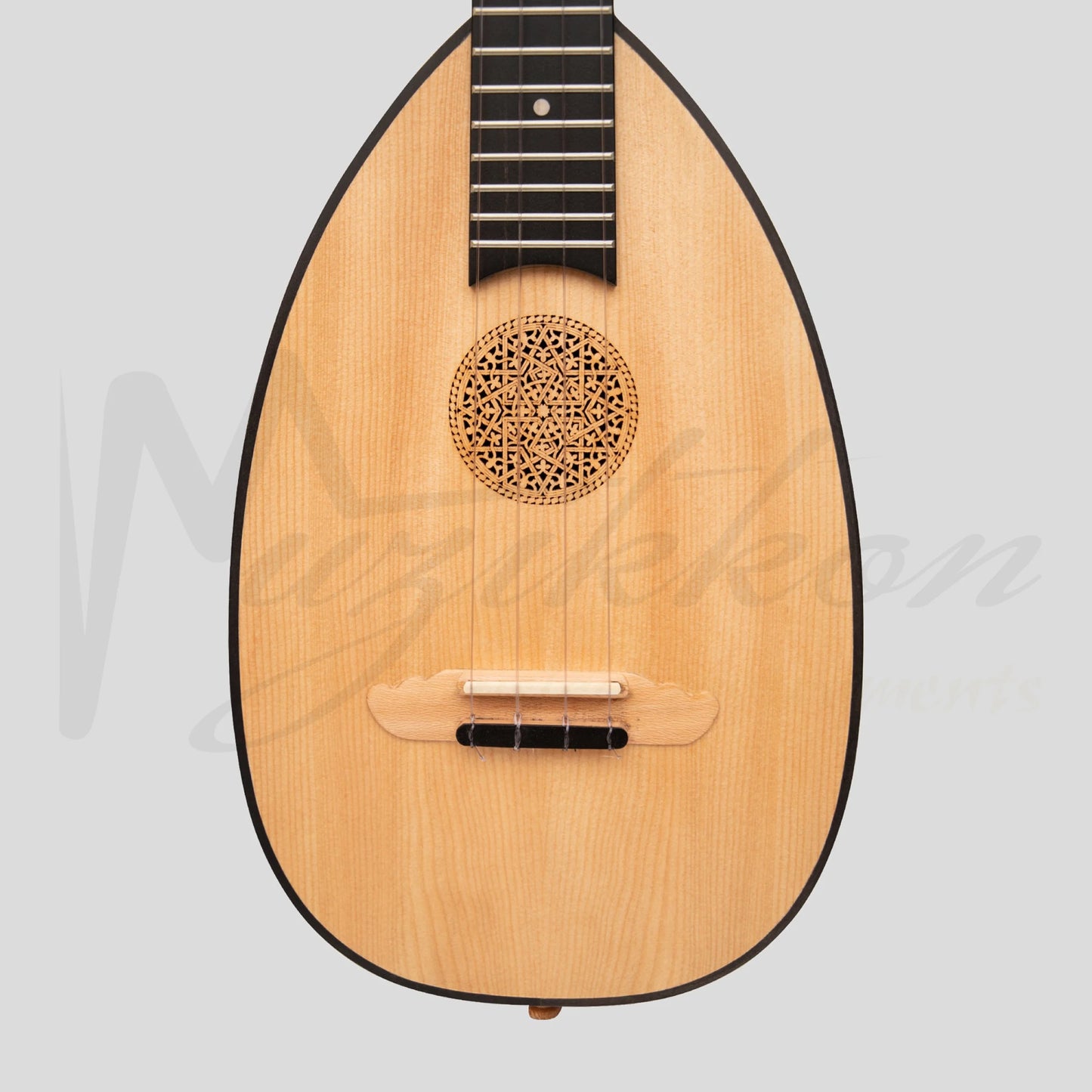 Heartland Baroque Ukulele 4 String Tenor Variegated Walnut And Lacewood Left Hand