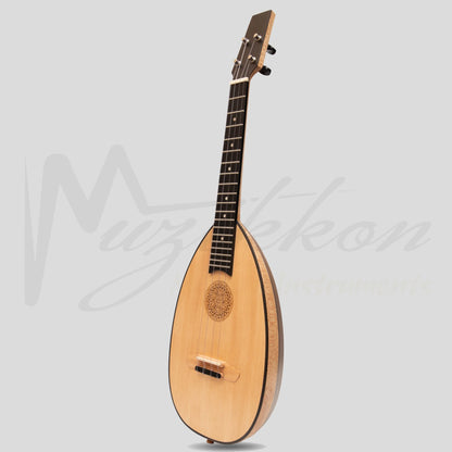 Heartland Baroque Ukulele 4 String Tenor Variegated Walnut And Lacewood Left Hand