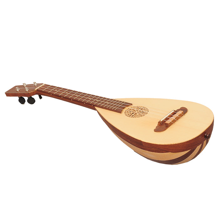 Heartland Baroque Ukulele, 4 String Tenor Variegated Rosewood and Lacewood