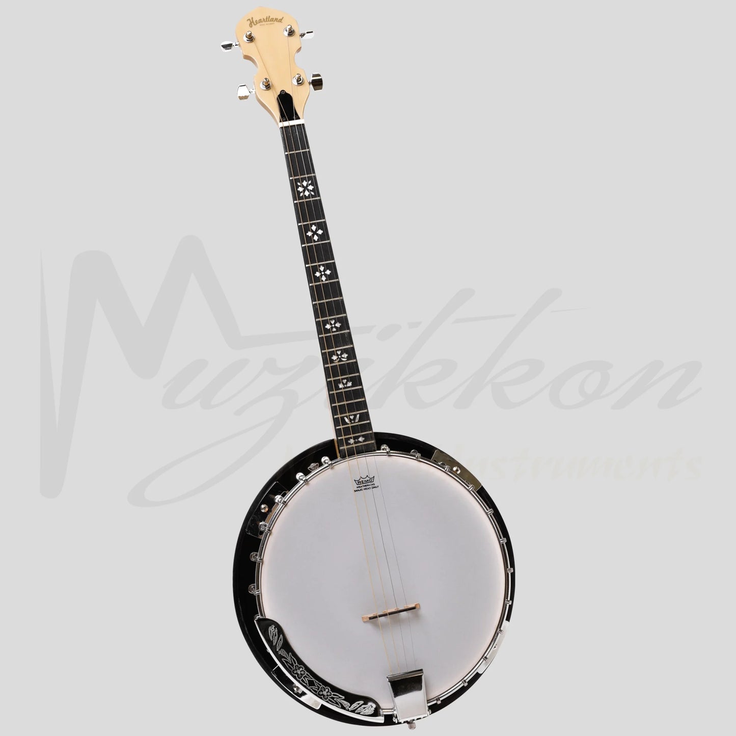 Heartland Deluxe Irish Tenor Banjo 19 Frets With 24 Bracket And Closed Solid Back Maple Finish
