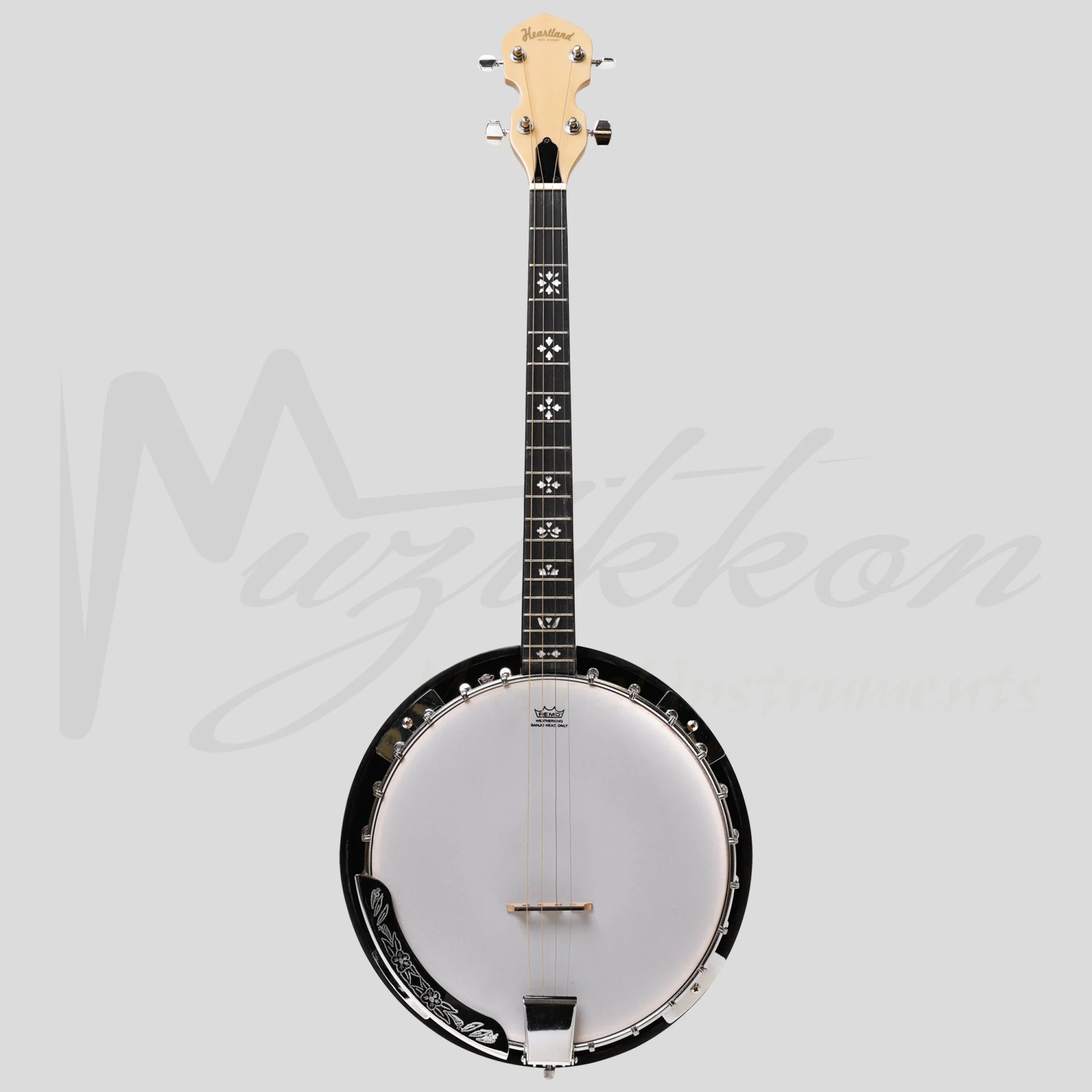 Heartland Deluxe Irish Tenor Banjo 19 Frets With 24 Bracket And Closed Solid Back Maple Finish