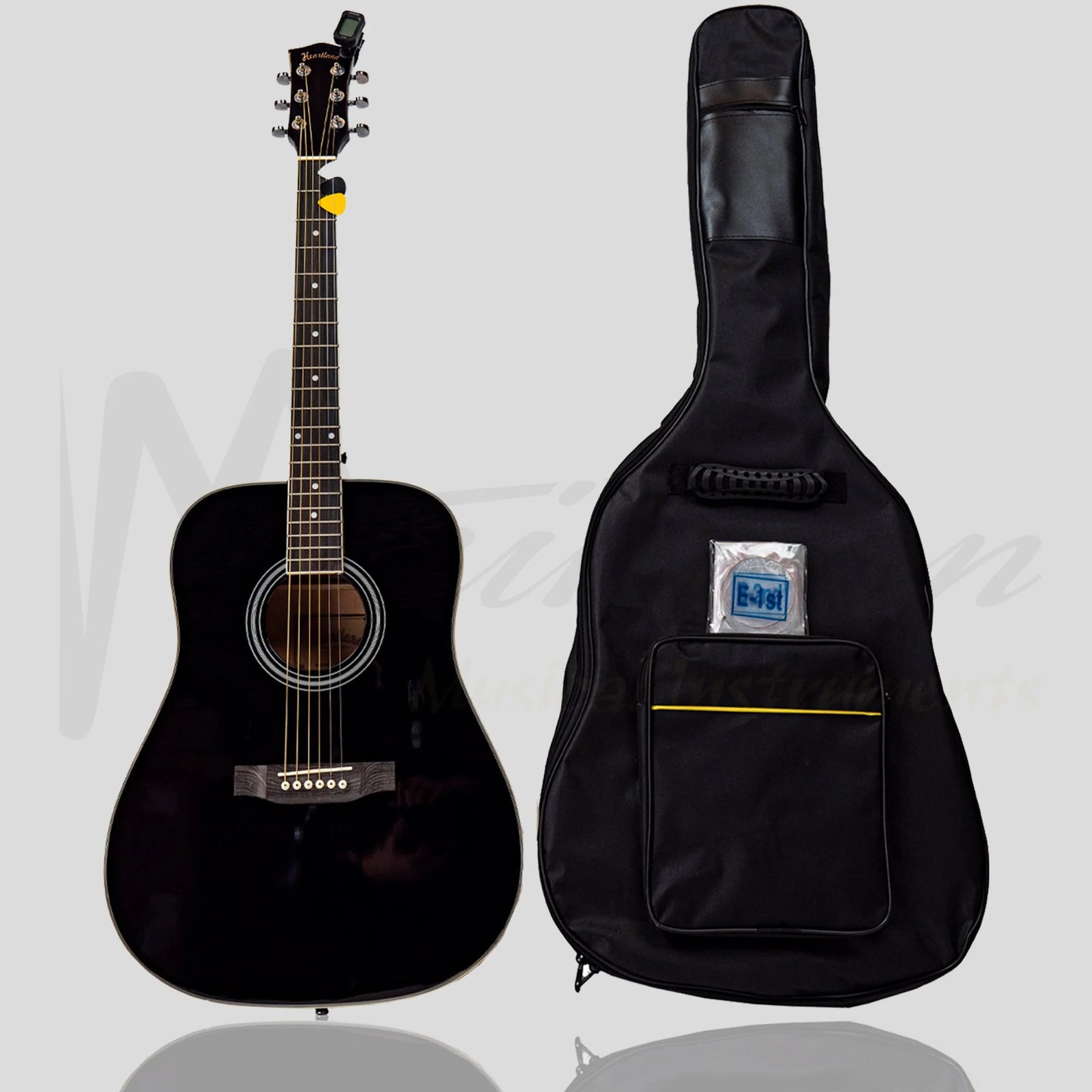 Heartland Spirit Dreadnought Steel String Guitar Kit Black