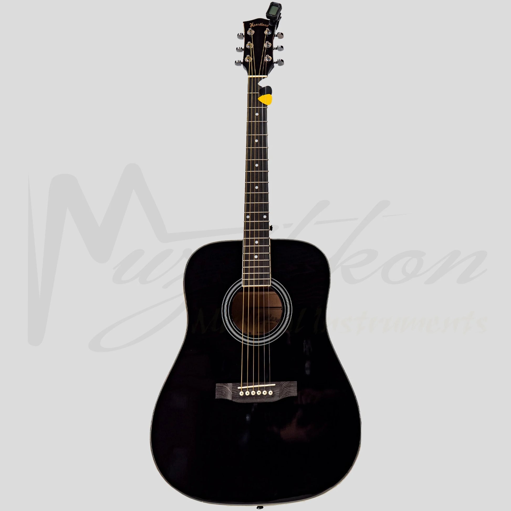 Heartland Spirit Dreadnought Steel String Guitar Kit Black