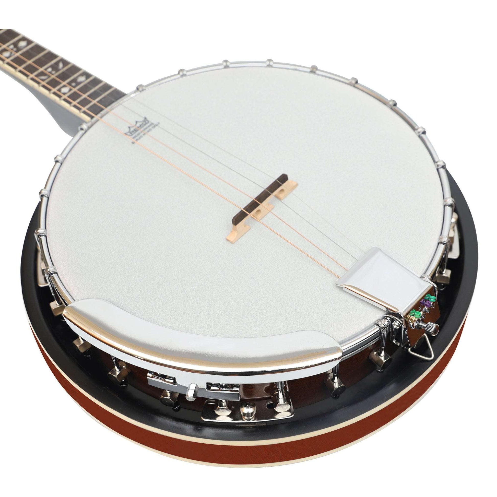 Heartland 4 String 19 Fret Irish Tenor Banjo Player Series with Closed Solid Back Sunburst Finish