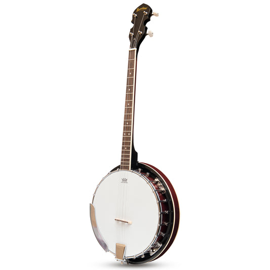Heartland 4 Corde Banjo 19 tasti Irish Tenor Banjo 24 Staffa con schienale solido chiuso