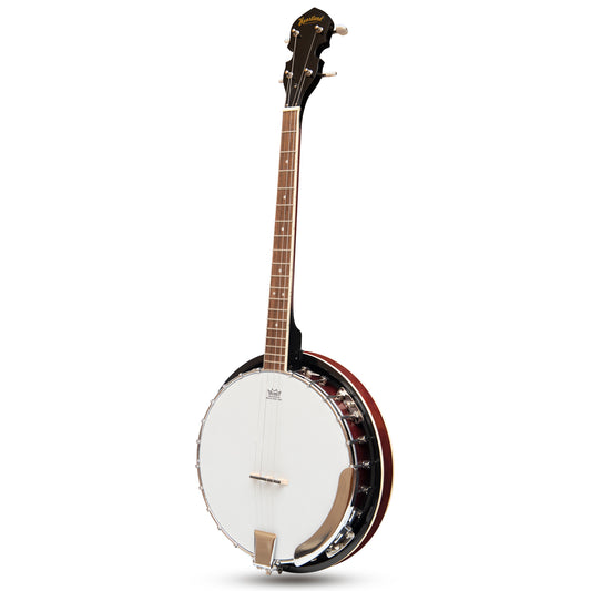 Heartland 4 String Banjo 19 Frets Irish Tenore Banjo Mano Sinistro 24 Staffa Con Schiena Solida Chiusa