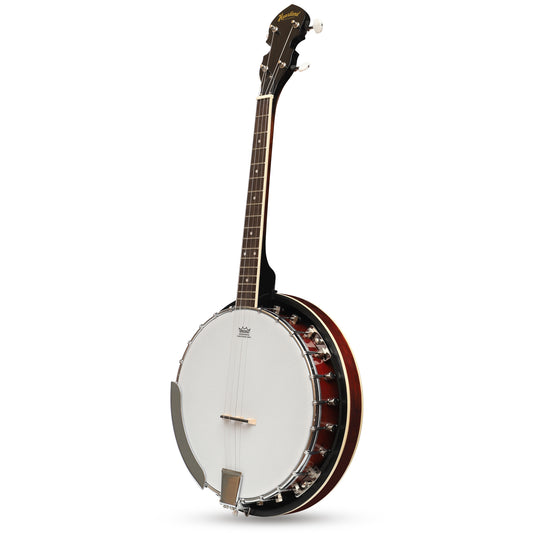 Heartland 4 Corde Banjo Chiuso Solido Schienale 17 Fret, 4 Corde Irish Tenor Banjo Scala corta