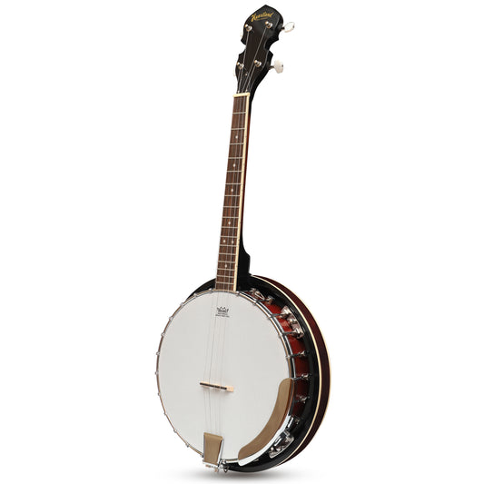 Heartland 4 corde Banjo Chiuso Solido Indietro 17 tasti, Mancino 4 corde Tenore irlandese Banjo Scala corta