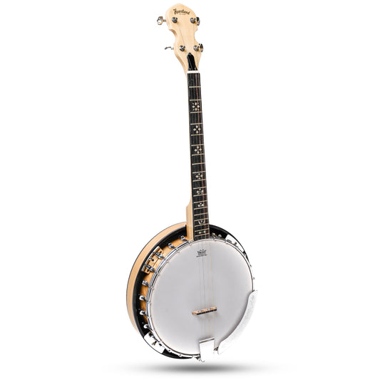 Heartland Deluxe Irish Tenor Banjo Mancino 19 tasti 24 Staffa Chiuso Solido Retro Acero Finitura