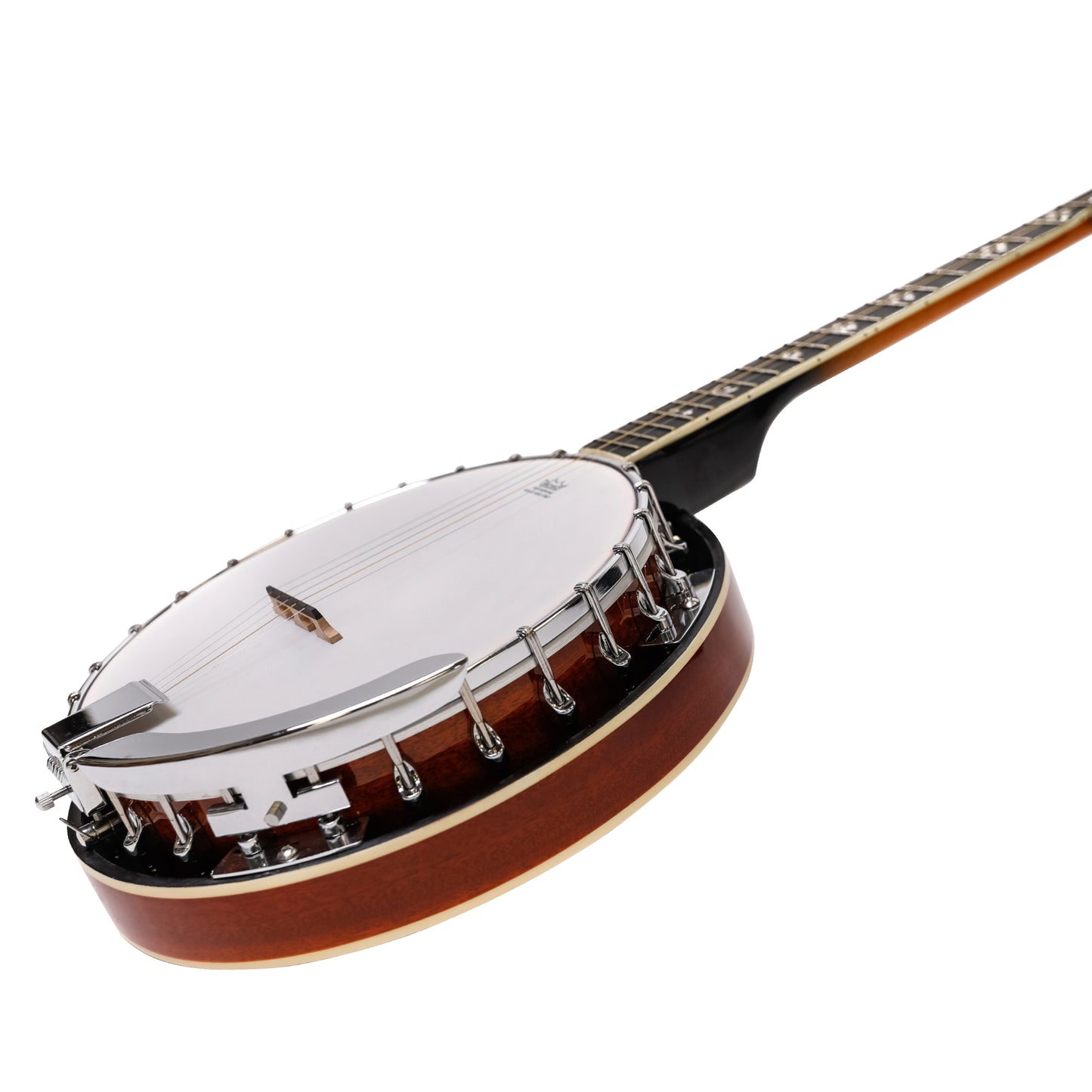 Heartland 5 String Irish Banjo Left Handed Player Series 24 Bracket con finitura chiusa a raggi di sole