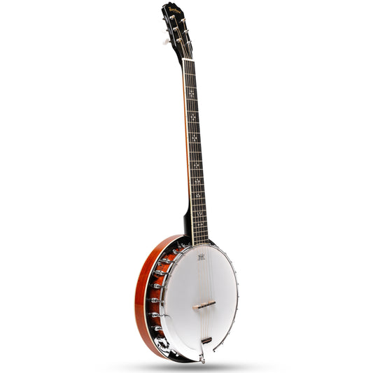 Heartland 6 String Irish Banjo Player Series 24 Bracket Closed Solid Back Sunburst Finish