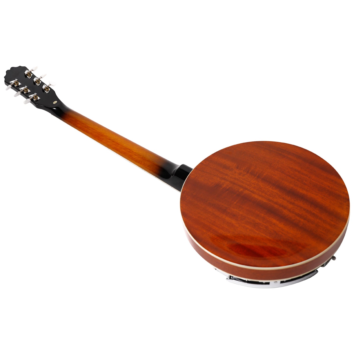 Heartland 6 String Irish Banjo Left Handed Player Series 24 Bracket with Closed Solid Back Sunburst Finish