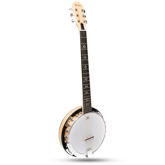 Heartland 6 corde Deluxe banjo irlandese 24 staffa con finitura in acero solido chiuso