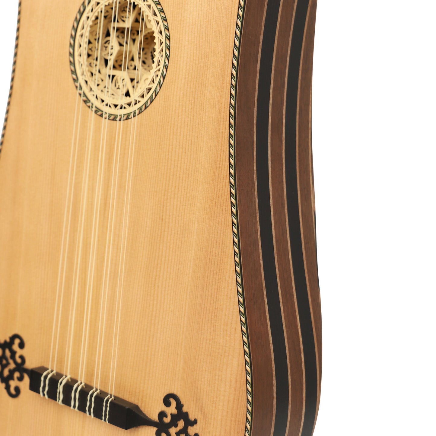 Heartland Sellas Baroque Guitar 5 Course Variegated Walnut Ebony