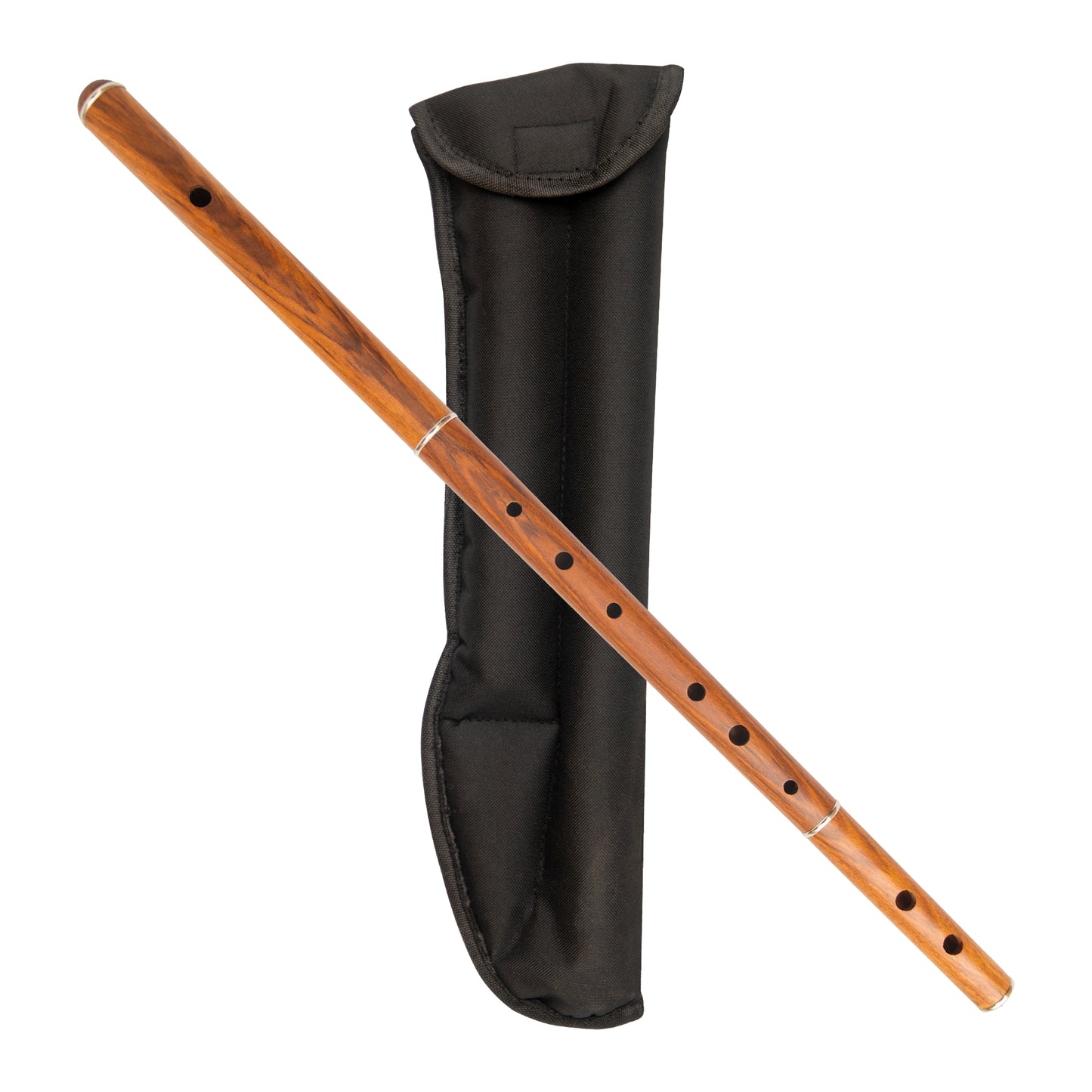 Irish Flute D tune Rosewood Without Tuning Slide with Padded Pouch