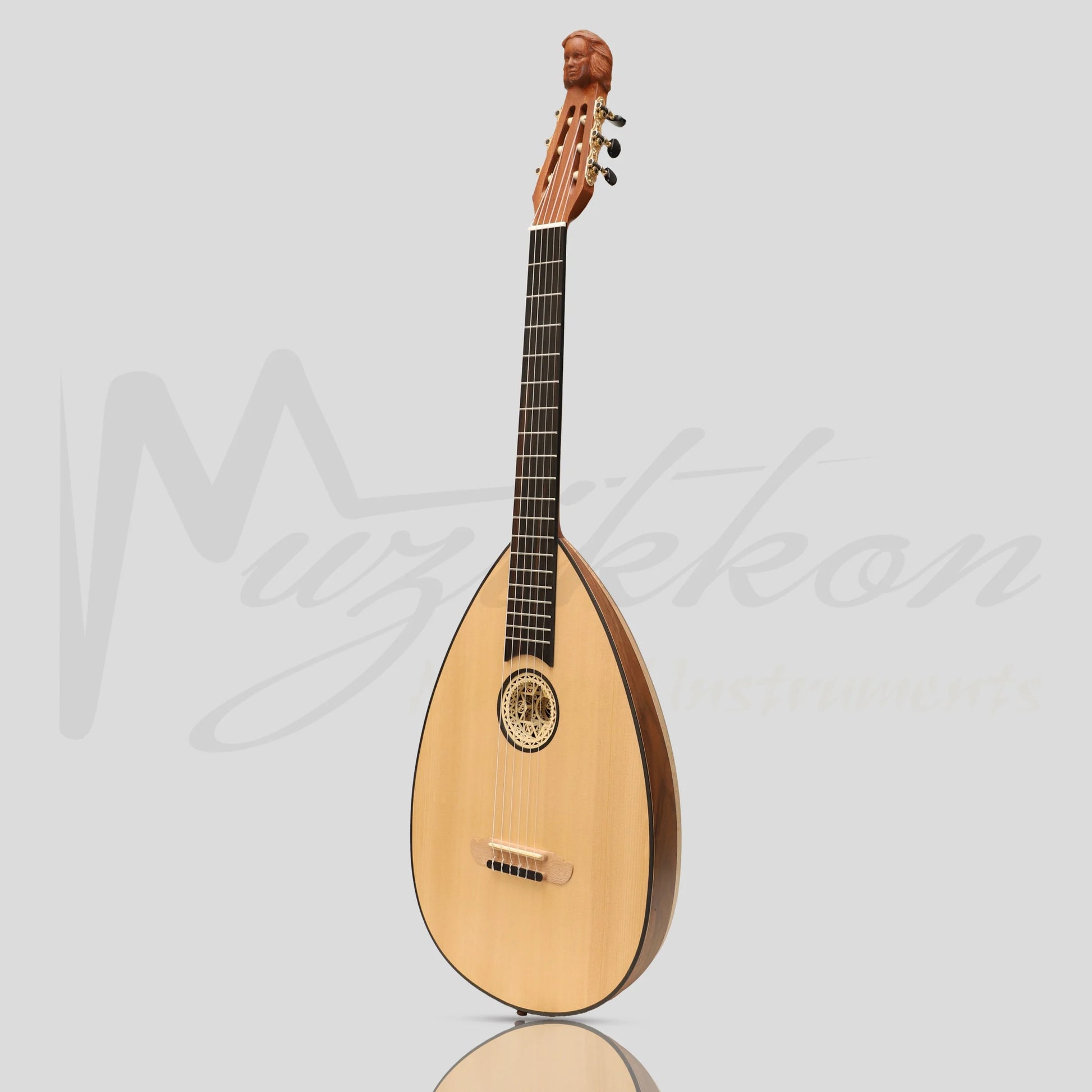 Lute Guitar 6 String Variegated Lacewood Rosewood