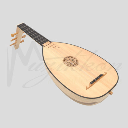 Lute Ukulele 6 Strings Tenor Variegated Lacewood Walnut