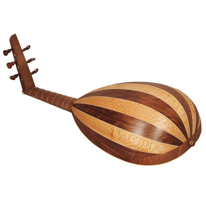 Lute Ukulele, 6 Strings Tenor Variegated Left Lacewood Walnut