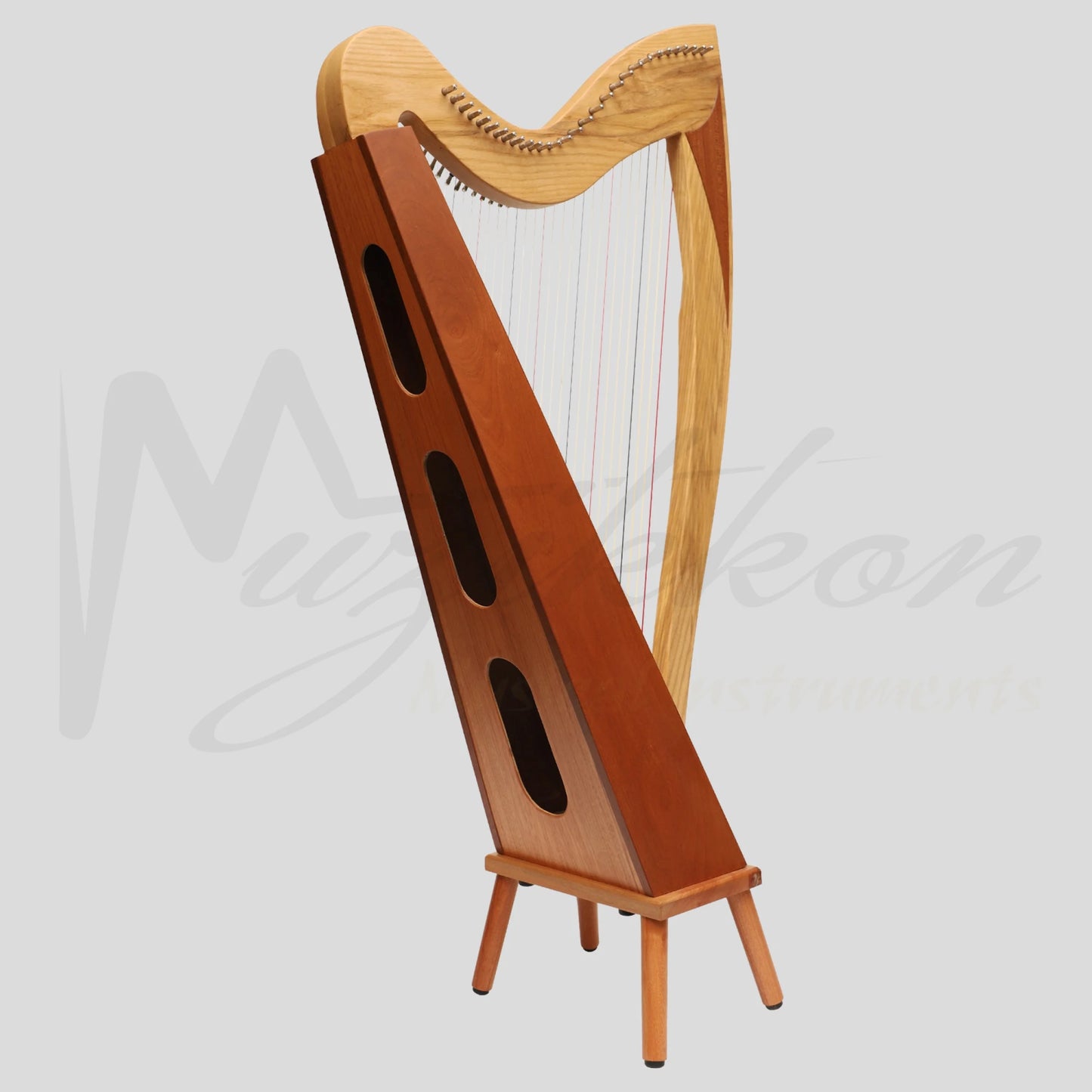 Mchugh Atlas Harp 29 String Ash And Mahogany Squareback
