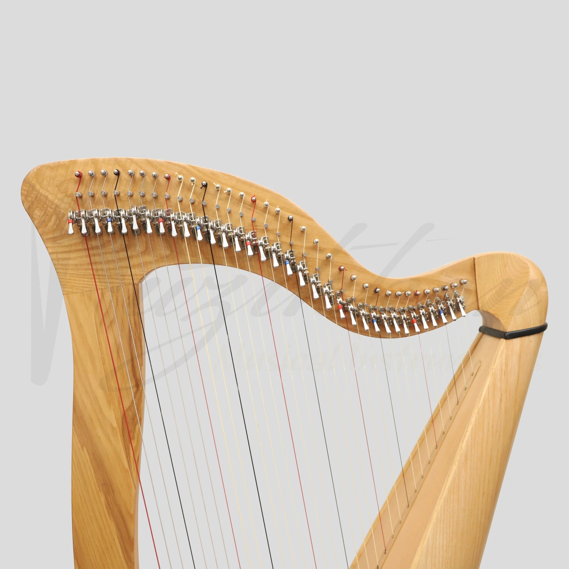 Mchugh Harp 34 Strings Ashwood Round Back