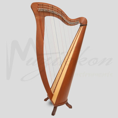 Mchugh Harp 34 Strings Mahogany Wood Round Back