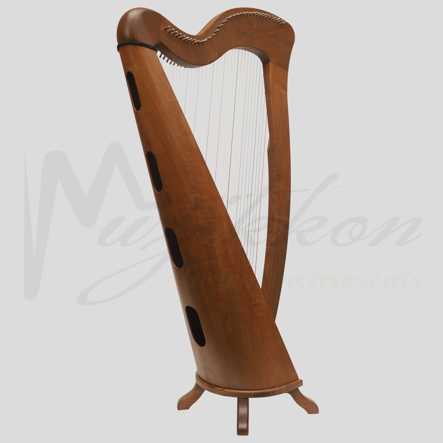 Mchugh Harp 34 Strings Walnut Wood Round Back