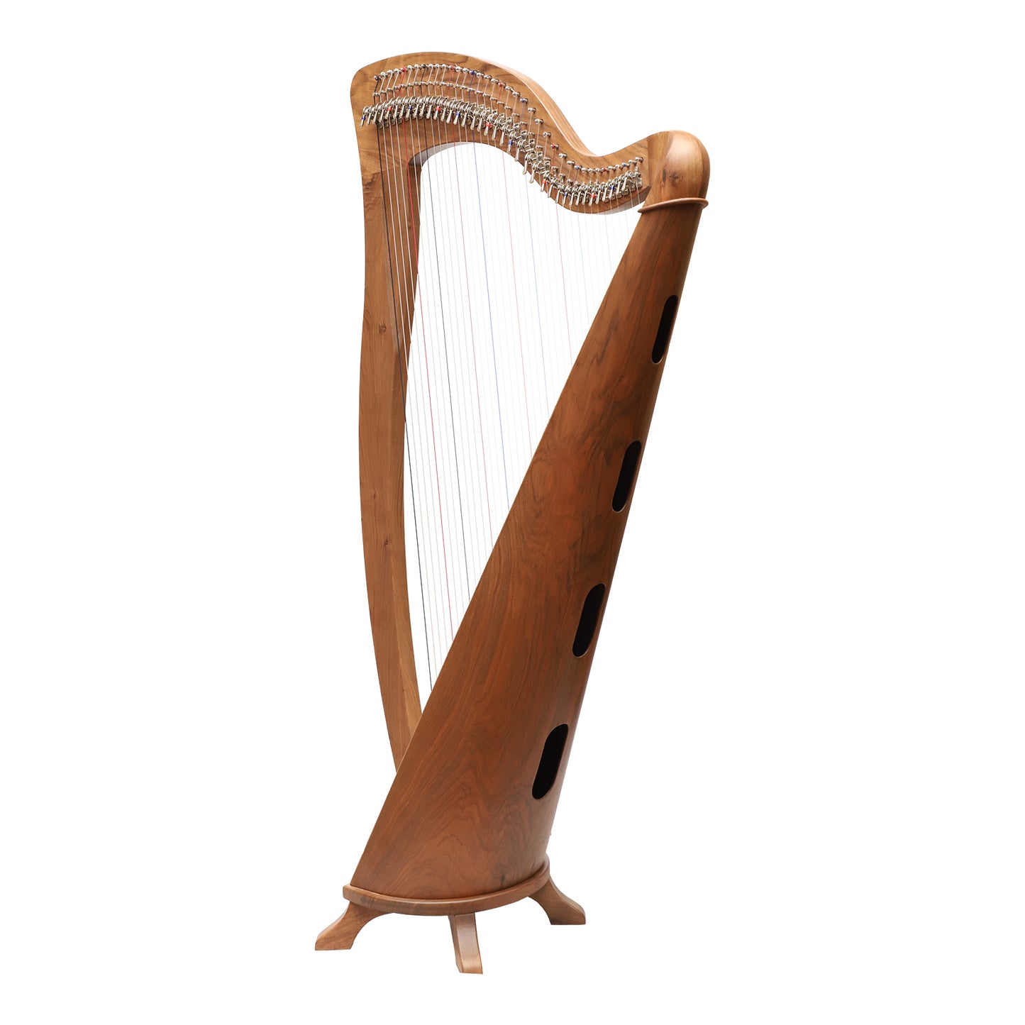 McHugh Harp 38 Strings Walnut Wood Round Back Muzikkon