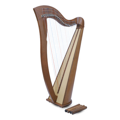 Muzikkon McHugh Harp 27 Strings Walnut Round Back