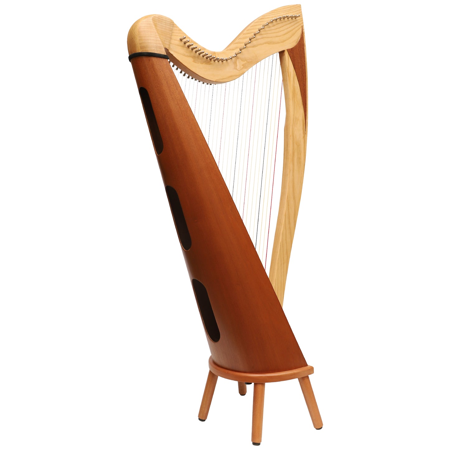 Muzikkon McHugh Atlas Harp, 29 corde Roundback Ashwood E Mogano