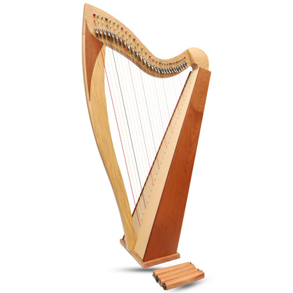 Muzikkon McHugh Atlas Harp, 29 corde Squareback Ashwood e mogano