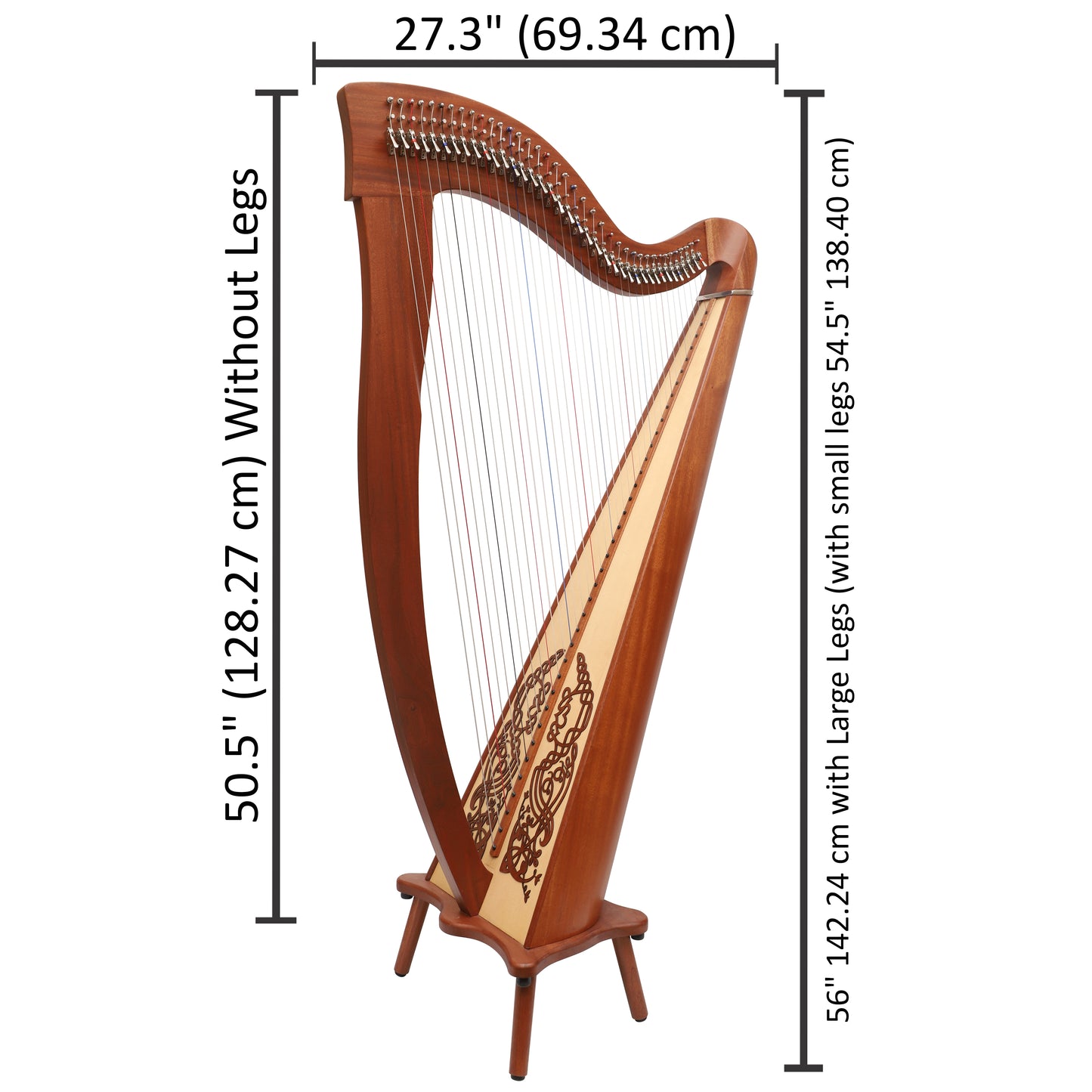 Mchugh Ayra Harp 38 Strings Mahogany