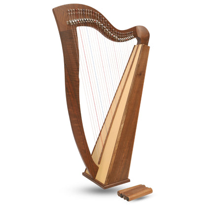 Mchugh Harp 29 Strings Walnut Wood Square Back Muzikkon
