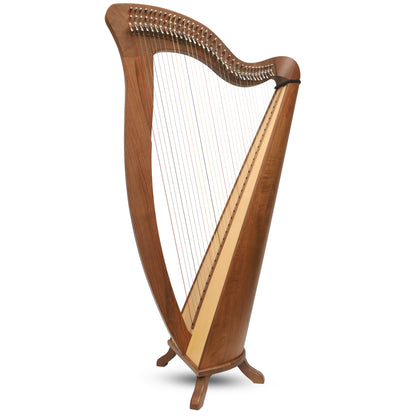 McHugh Harp 34 Strings Walnut Wood Round back