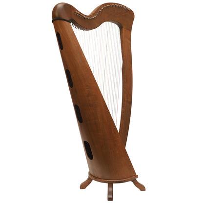 McHugh Harp 34 Strings Walnut Wood Round back Muzikkon