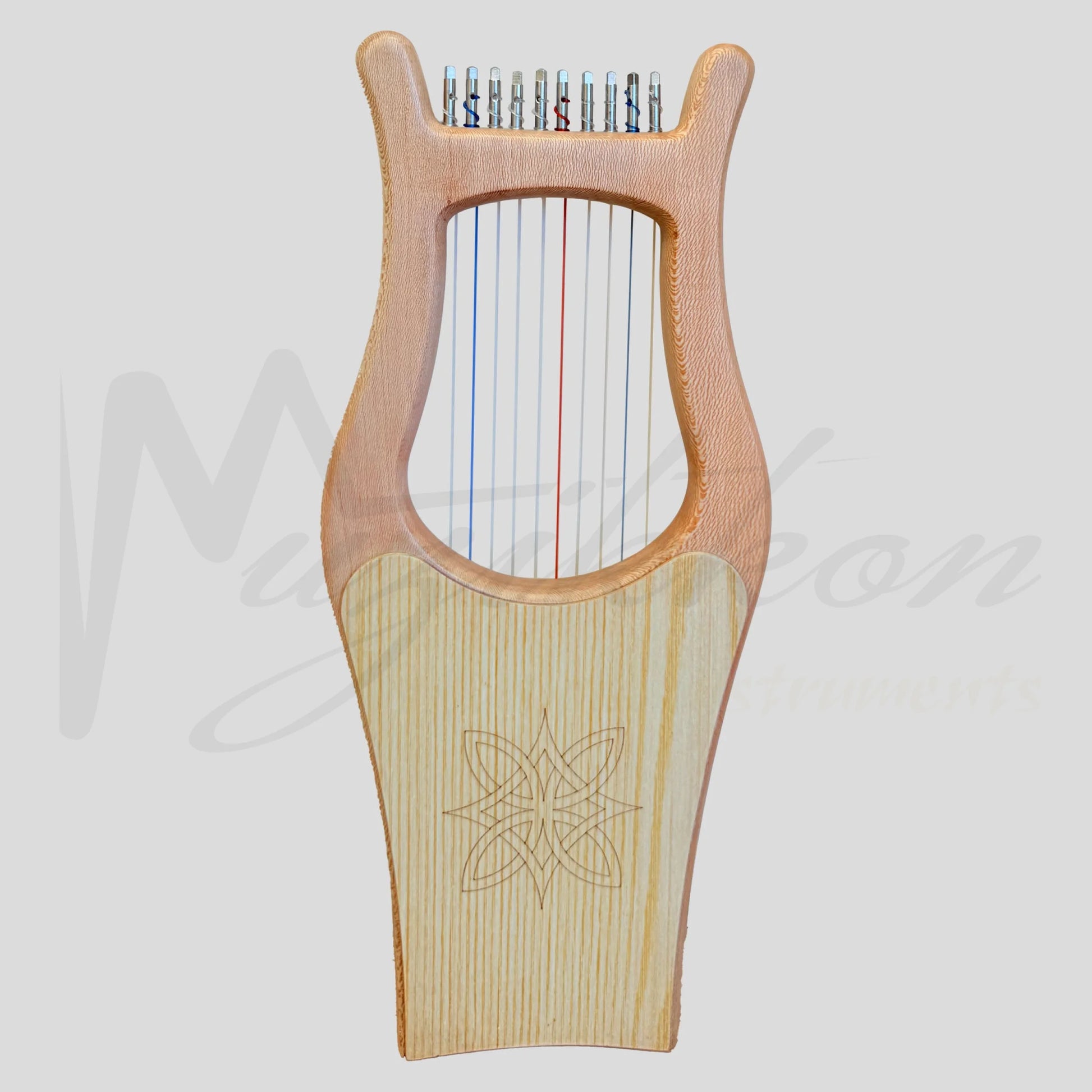 Mini Kinnor Harp 10 String Lacewood