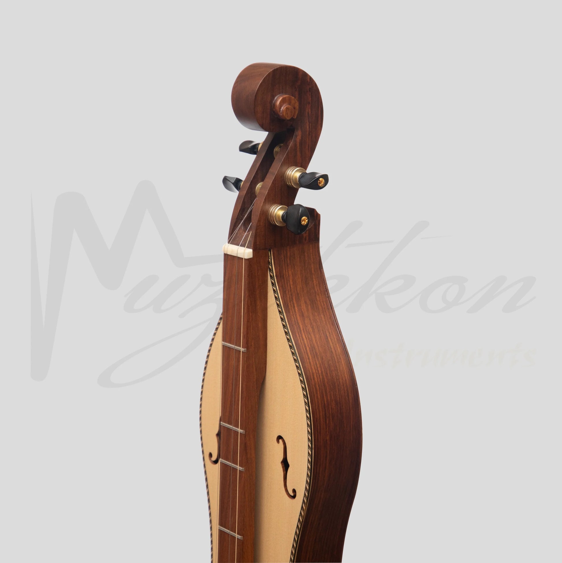 Strings - Mountain Dulcimer, 4 Strings Turn Scroll Rosewood With Strings - Mountain Dulcimer, 4 Strings Turn Scroll Rosewood With