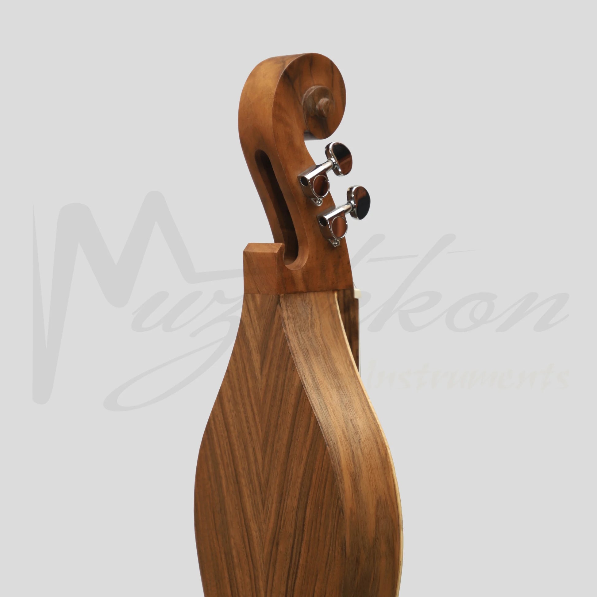 Mountain Dulcimer 4 String F-Hole Walnut with Nickel Finish Hardware