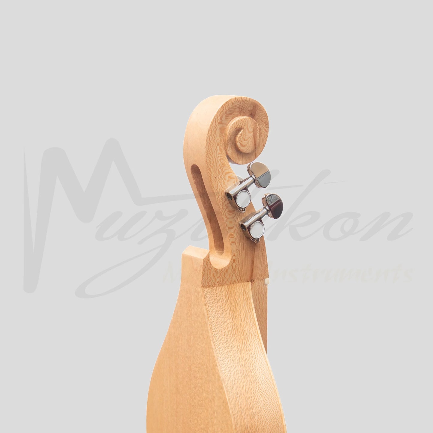 Mountain Dulcimer 4 String Knotwork Scroll Lacewood With Nickel Finish Hardware