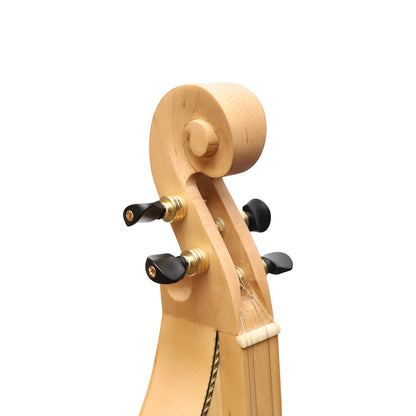 Muzikkon Mountain Dulcimer, 4 String Turn Scroll Maple With Purfling