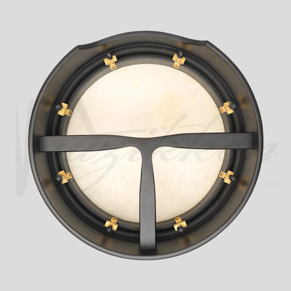 Muzikkon 14”X5’’ (35.5X12.5 Cm) Premium Celtic Irish Bodhran With Easy Tune System Deep Rim