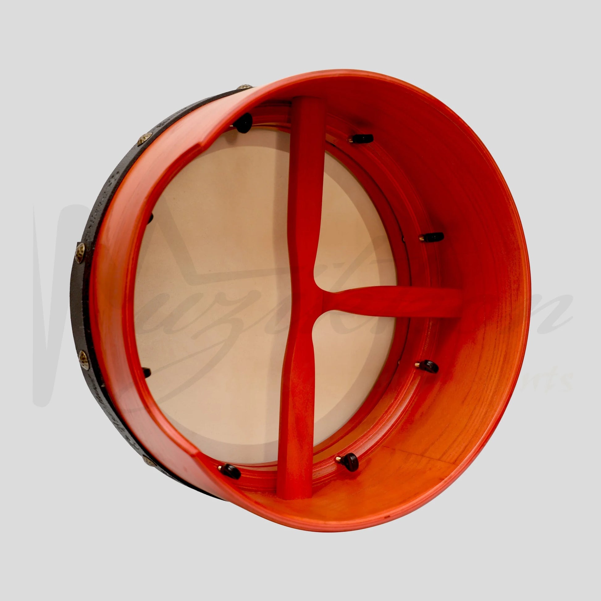 Muzikkon 14”X6’’ Premium Celtic Irish Bodhran With Easy Tune System Deep Rim T-Bar & Taped Finish