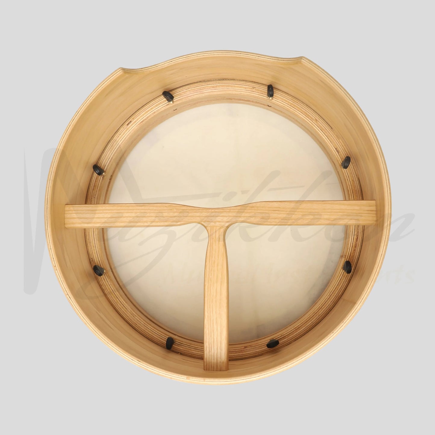 Muzikkon 14”X6’’ Premium Celtic Irish Bodhran With Easy Tune System Deep Rim T-Bar & Taped Finish