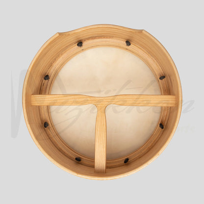 Muzikkon 14”X6’’ Premium Celtic Irish Bodhran With Easy Tune System Deep Rim T-Bar & Taped Finish