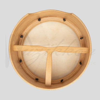 Muzikkon 15”X6’’ Premium Celtic Irish Bodhran With Easy Tune System Deep Rim T-Bar & Taped Finish