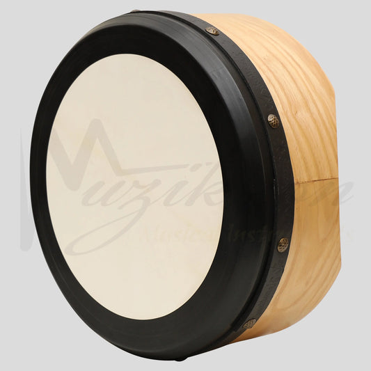 Muzikkon 15”x6’’ Premium Celtic Irish Bodhran with Easy Tune System Deep Rim T-BAR & Taped Finish Ash